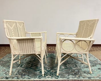 2 Lloyd Loom Wicker  c.1920's