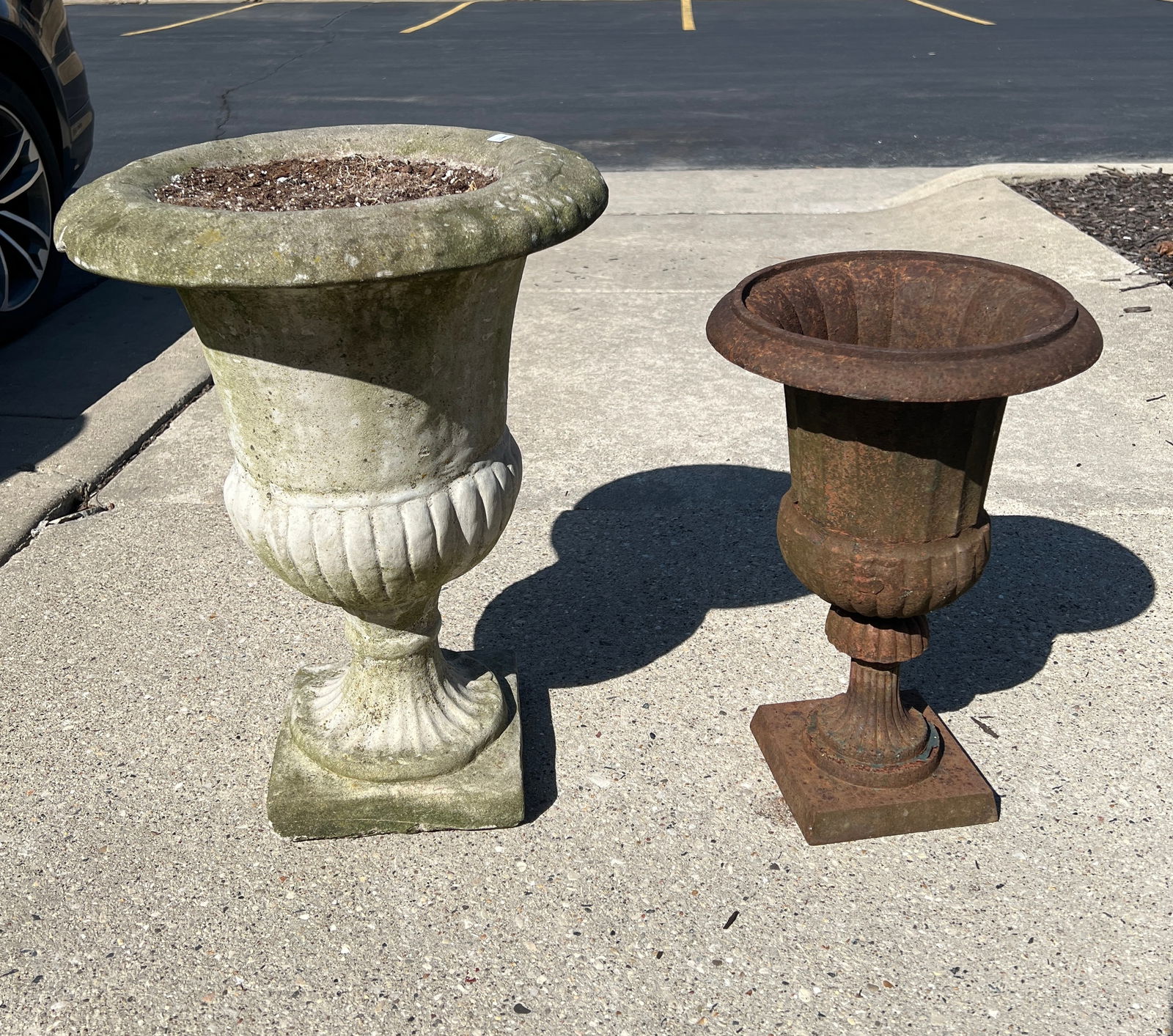 Antique Cast Iron and Cement Garden Urn (1 of 6)