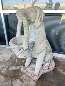 Large Cement Garden Dog Figure