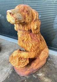 Cast Iron Garden Dog Statue