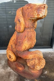 Cast Iron Garden Dog Statue
