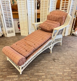 1920's Wicker Chaise Lounge