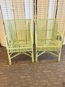 4 Pieces of Bar harbour Style Wicker Furniture C.1920's