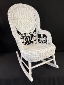 Victorian Fancy Wicker Rocking Chair