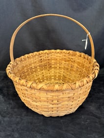 Handwoven Bailed Handled Basket