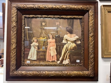 Pair of Very Fancy Oak & Gesso Large Frames, c. 1900s