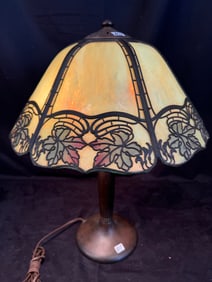 Handel Signed Art Nouveau Panel Table Lamp