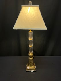 Designer Brass & Crystal Table Lamp