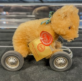 Steiff Billygoat (Zicky") & Teddy Original Bear on Wheels