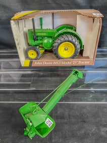 Ertl John Deere Model D Tactor in box, and Ertl Corn Picker