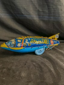 Marx Space Cadet TIn Litho keywind Spaceship c.1950's