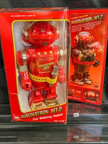 New Bright Magnatron MT-2 Toby the Robot in Box c.1984