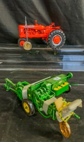 2 Ertl 1/16 Scale Precision Series Die Cast Metal Farm Toys< John Deer Baler, Allis Chalmers WD-45