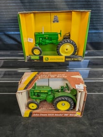 2 Ertl John Deere1/16 Scale Die Cast Metal Farm Toys< Model 40, Tractor  and Model 1935 "BR" tractor