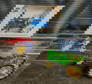 3 Ertl 1/16 Scale Die Cast Metal Farm Toy< Precison Series Little Genius Plough,  Ford 4630 Tractor,