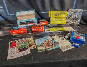 Marklin German Train Set, HO Scale c. 1950's, More!