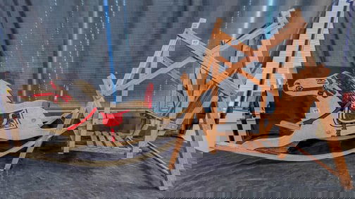 Antique Wooden Doll Swing, Rocking horse