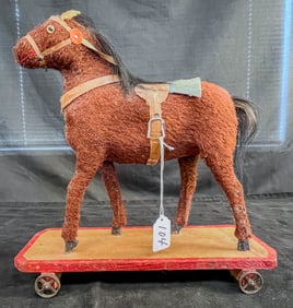 German Horse Pull Toy c.1890's