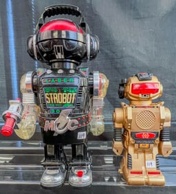 2 New Bright Robots-Strobot 3000, Magic Mike Model B ,
