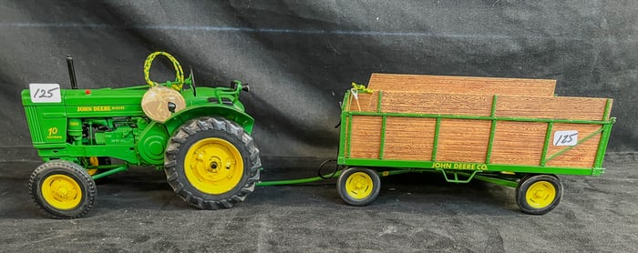 2 Ertl John Deere Precision Classic 1/16 Scale Farm Toys, #60 Narrow Front Tractor, Barge Wagon