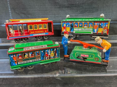 San Francisco Tin Litho  Streetcars c.1960/70's