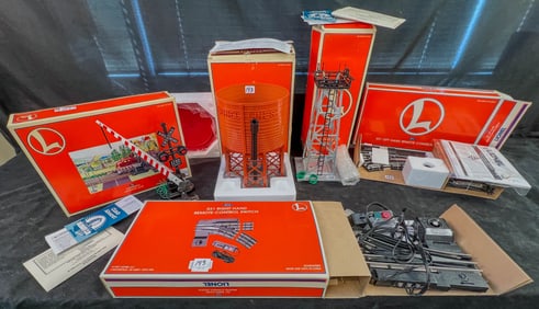 Vintage Group oF 1980-'s Lionel O Gauge Accessoiries In original Boxes