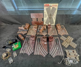 Large Box Of Vintage Lionel O Gauge Train Switches and Junctions