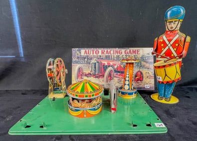 Wyandotte Tin Litho Moving Carnival Grounds, Wolverine Drum Major, More!