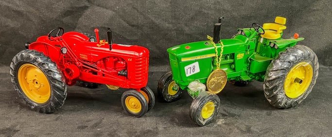 2 Ertl Precision Classic 1/16 Scale Die Cast Tractors, John Deere Model 4020 and a Massey Harris MH