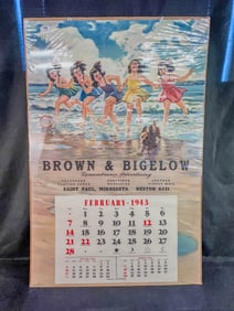 Dionne Quintuplets paper litho Advertising Calander for Brown &Bigelow
