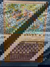 Brown and Bigelow Dionne Quintuplettes Oversized Advertising Calander c.1944