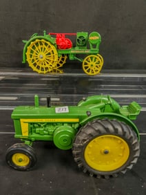 Ertl Die Cast 1/16 Scale 1915 Model R Waterloo Boy Tractor and John Deere Diesel 820 Tractor