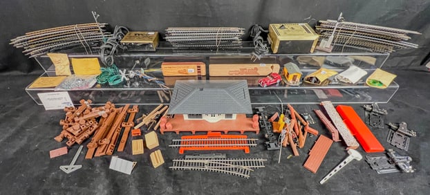 VIntage Group of HO Gauge track, transformes, Accessories, and Whistles