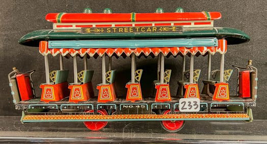 Alps Japan  Old Timers Tin Litho Friction Streetcar c.1950/60's