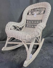 Victorian Child's Fancy Wicker Rocking Chair
