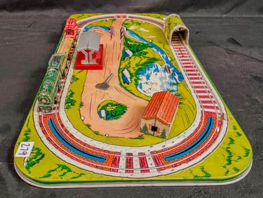 Ranger Tin Litho Train Track and a Ranger Fast Frieght Train