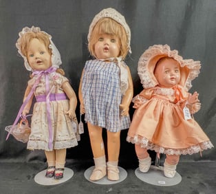 3 Composite Dolls, Dionne Quintuplet madame Alexander, Hoirseman, More!