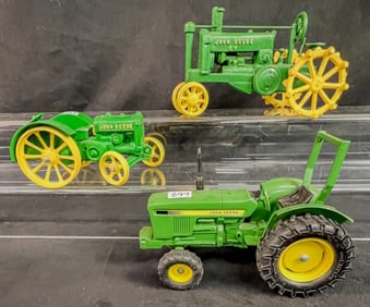 3 Vintage Ertle Die cast Tractors