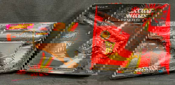 2 Star Wars Episode 1 Ray Guns, Amisala Supersoaker,  Tatooine Electric Blased in Original boxes