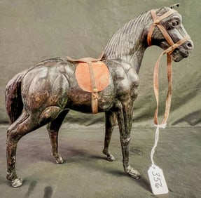 Vintage Leather Covered Toy Horse