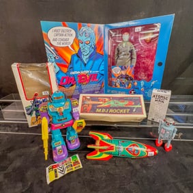 Vintage Robots and Space Action Figures, Dr. Evil, Galaxy Super Robot Fighrter