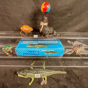 Group of Vintage Key Wind TIn Litho Toys