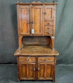 Victorian Folk Art/ Salesman's Sample Doll Kithcen Cabinet, Highlly Detailed