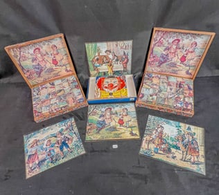 Antique Paper Litho Block Puzzles, More!