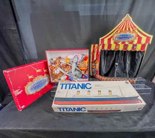 Entex Vintage Titanic Model, Murdock and Ross Puppet Theater,
