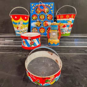 Ohio Arts Tin Litho Tin Litho Beachtoys C1940's