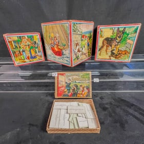 Paper Litho Story Boxes, Grandma's Geographical game C1880's