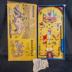 Norstar El Toro Bagatelle/ Pinball Game in Orig Box