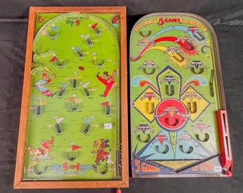 2 Northwestern Table top Pinball/bagatelle games c1930's