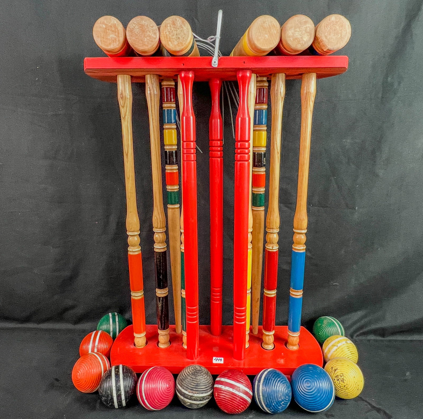 Vintage Wood 6 Player Croquet Set c1950': A vintage all wood 6 player croquet set in excellent condtion c1950's.